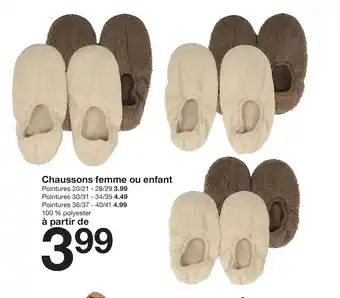 Zeeman Chaussons femme ou enfant offre
