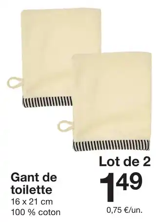 Zeeman Gant de toilette offre