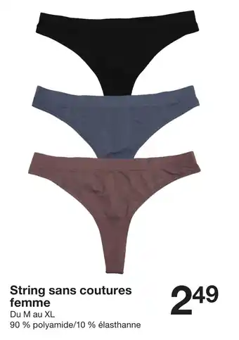 Zeeman String sans coutures femme offre