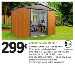 E.Leclerc Jardi Abri de jardin métal offre