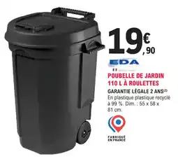 E.Leclerc Jardi Poubelle de jardin à roulettes offre