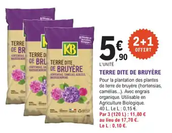 E.Leclerc Jardi Terre dite de bruyère offre