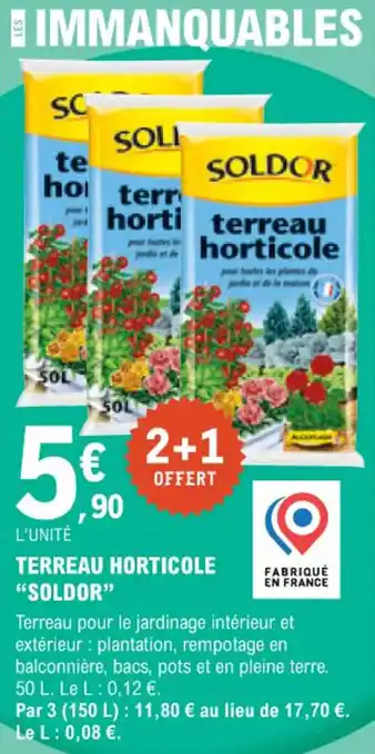 E.Leclerc Jardi Terreau horticole soldor offre
