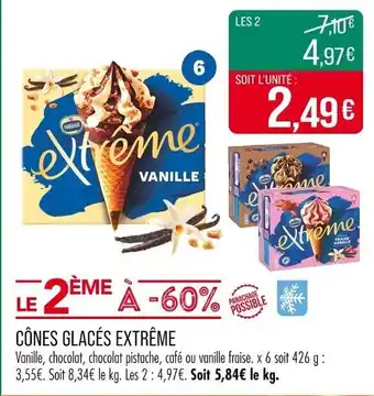 Match Cônes glacés extrême offre