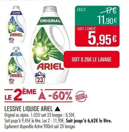 Match LESSIVE LIQUIDE ARIEL offre