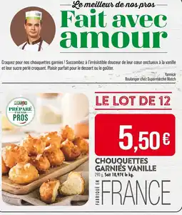 Match Chouquettes garnies vanille offre