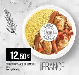 Match Couscous viande et semoule offre