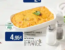 Match Parmentier de canard à la patate douce offre