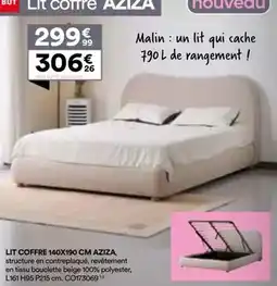 BUT Lit coffre 140x190 cm azia offre