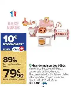 Carrefour Dim - grande maison des bébés offre