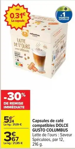 Carrefour Drive Columbus - capsules de café compatibles dolce gusto offre