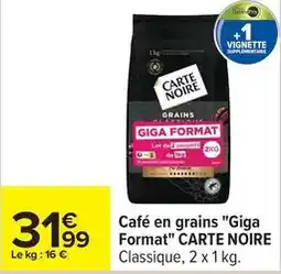 Carrefour Drive Carte noire - café en grains giga format offre
