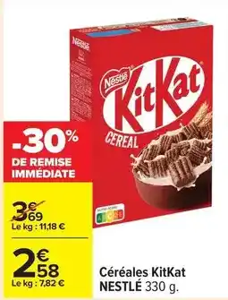 Carrefour Drive Nestlé - céréales kitkat offre