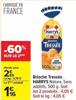 Carrefour Drive Harry's - brioche tressée offre