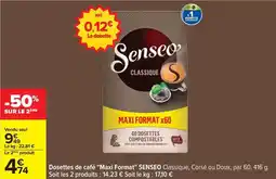 Carrefour Drive Senseo - dosettes de café maxi format offre