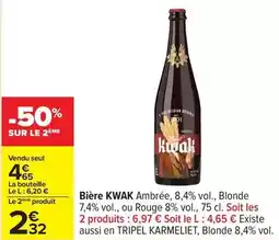 Carrefour Drive Kwak - bière offre