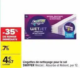 Carrefour Drive Swiffer - lingettes de nettoyage pour le sol offre