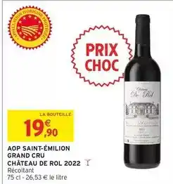 Intermarché Aop saint-émilion grand cru offre