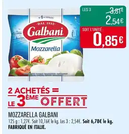 Match GALBANI Mozzarella offre
