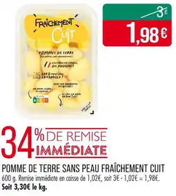 Match Pommes de terre sans peau Fraîchement Cuit offre