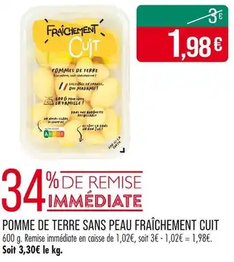 Match Pommes de terre sans peau Fraîchement Cuit offre