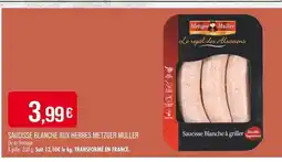 Match METZGER MULLER Saucisse blanche aux herbes offre