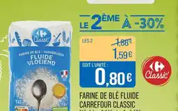 Match CARREFOUR CLASSIC Farine de Blé Fluide offre