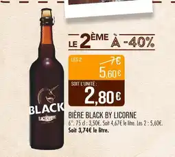 Match LICORNE Bière Black offre