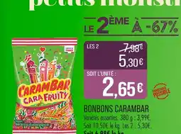 Match CARAMBAR BONBONS offre
