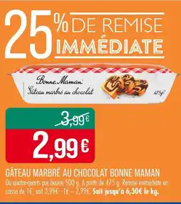 Match BONNE MAMAN Gâteau marbré au chocolat offre