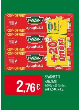 Match Panzani Spaghetti offre
