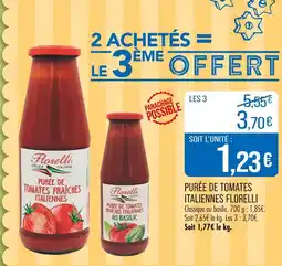 Match FLORELLI Purée de tomates fraîches italiennes classique offre