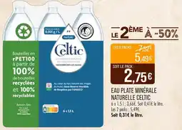 Match CELTIC Eau Plate Minérale Naturelle offre