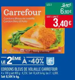 Match CARREFOUR Cordons Bleus de volaille offre