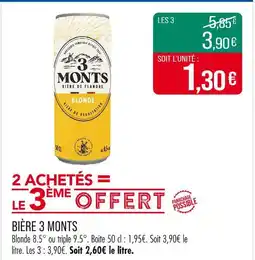 Match 3 MONTS Bière offre