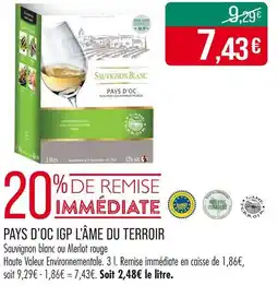 Match L’ÂME DU TERROIR Pays d'oc igp offre