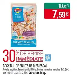 Match Cocktail de fruits de mer escal offre