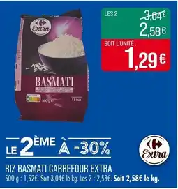 Match Riz basmati carrefour extra offre