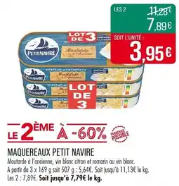 Match Maquereaux petit navire offre
