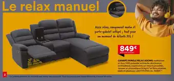 BUT Canapé d'angle relax adonis offre