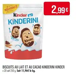Match Biscuits au lait et au cacao kinderini kinder offre