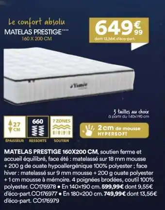 BUT Matelas prestige offre