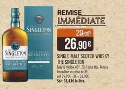 Match Single malt scotch whisky the singleton offre
