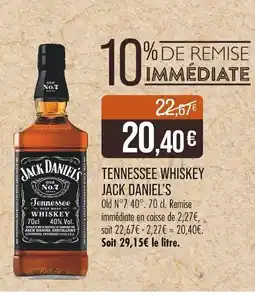 Match Tennessee jack daniel's offre