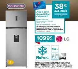 BUT Réfrigérateur congélateur en haut lg offre
