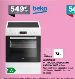 BUT Cuisinière vitrocéramique beko offre