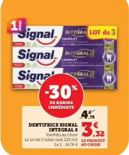 U Express Dentifrice signal integral 8 offre
