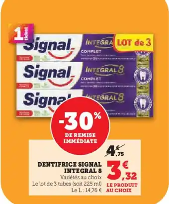 U Express Dentifrice signal integral 8 offre