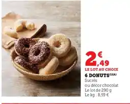 Super U 6 donuts offre
