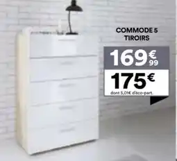 BUT Commode 5 tiroirs, offre